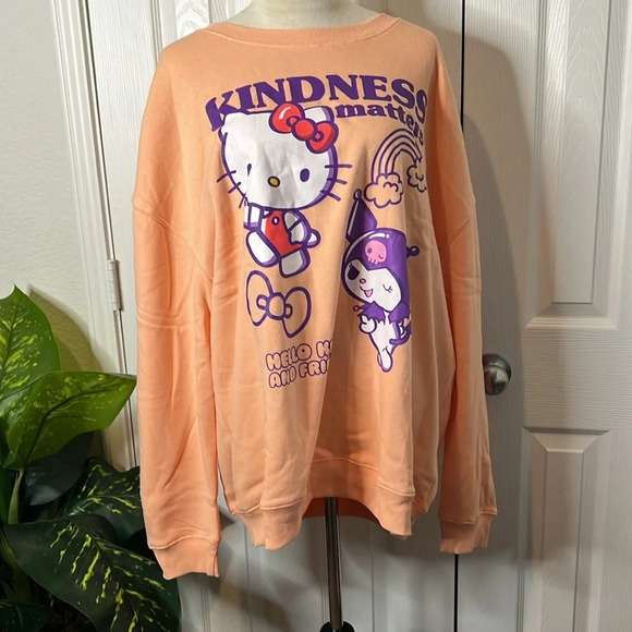 Hello Kitty & Friends Kindness Matters Graphic Sweatshirt Size 1X,2X,3X - Picture 9 of 13